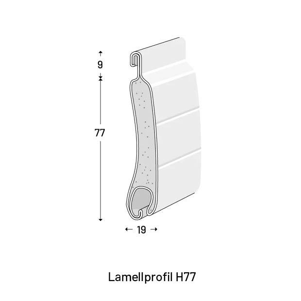 Lamellprofil-VAGGJALUSI-H77 Lamellprofil H77
